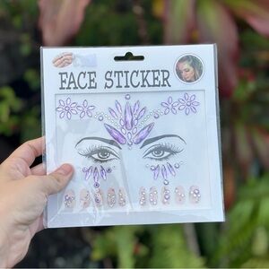NWT Face Sticker Face Gems • Purple